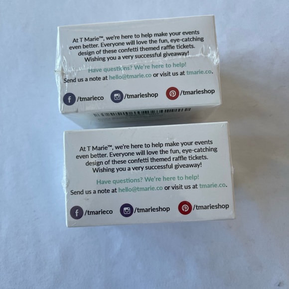 2pack/400pc Enter to Win Raffle Ticket Cards - Picture 2 of 4